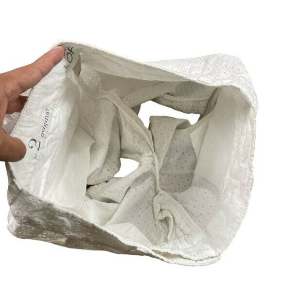 LOFT White Eyelets Chino Short -Women Size 2 -Summer Springs Casual - Picture 9 of 12